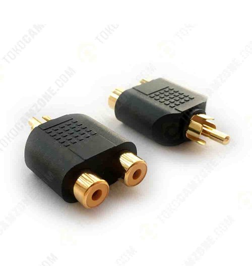 Cabang Jack 1 RCA Male To 2 RCA Female | Converter T Y RCA 1-2